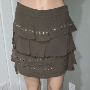 IRO Tiered Skirt with Eyelet Details